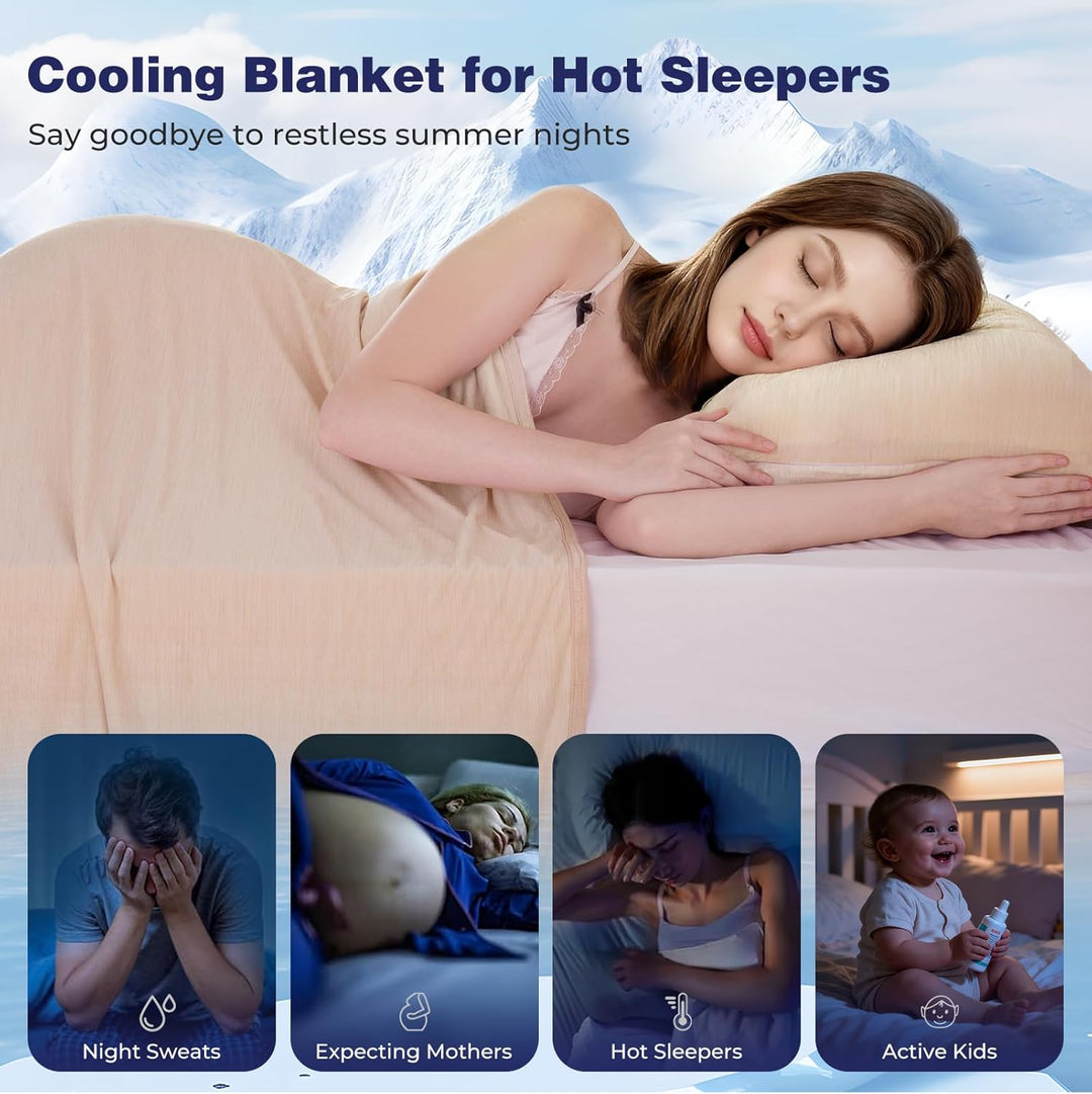Luxear selbstkühlende Decke, Arc-Chill Q-Max 0,5 Kühldecke, 2 in 1 doppelseitige dünne Sommerdecke B