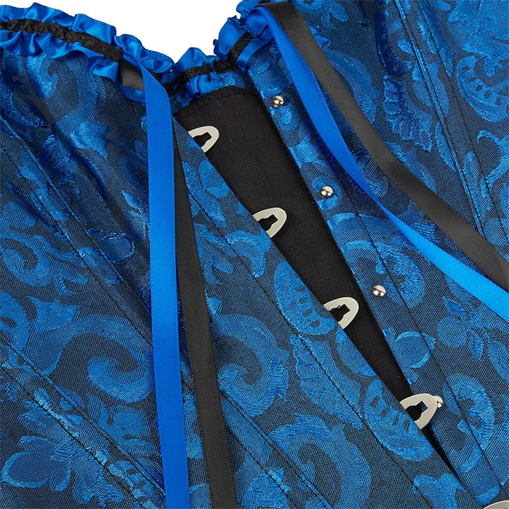 Sxybox Damen Korsett Bauchweg Vollbrust Corsage Wäsche schnürt Sich Oben Satin ohne Knochen mit G-St