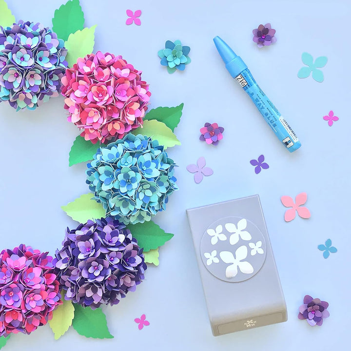 EK Tools EK Punch Lg Confetti Hydrangea Stanzer, Metall, Grau, 7.82 x 15.42 x 3.58 cm, 7.82 x 15.42