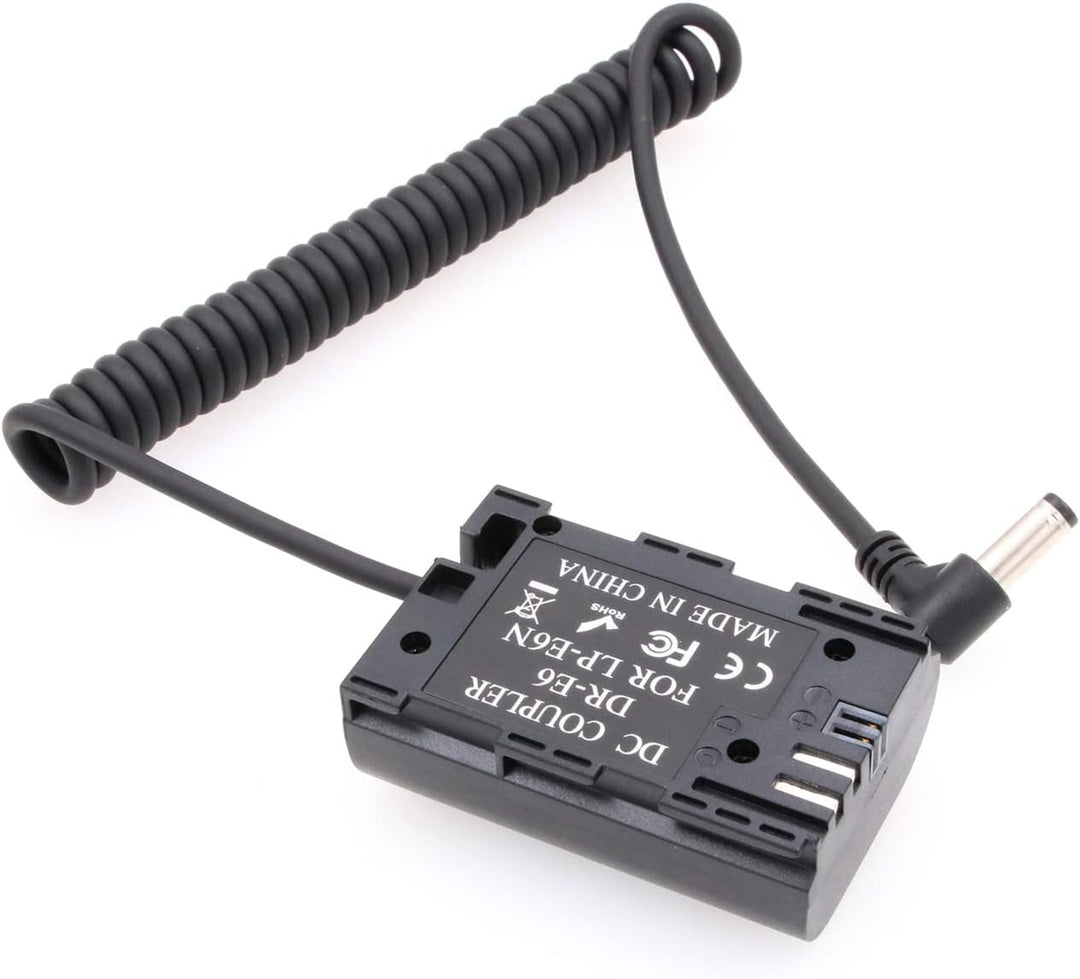 ZBLZGP NP-F970 Batterieplattenhalter Adapter + LP-E6 Dummy Akku Kupplung für Canon Eos 5D Mark II II