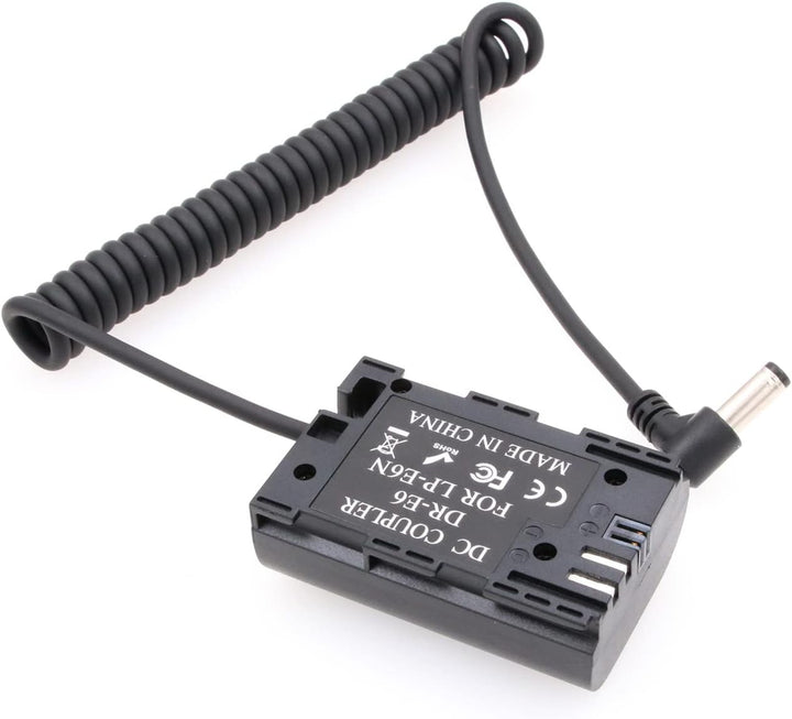 ZBLZGP NP-F970 Batterieplattenhalter Adapter + LP-E6 Dummy Akku Kupplung für Canon Eos 5D Mark II II