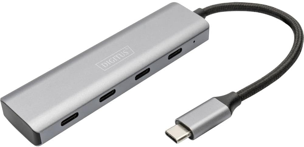 DIGITUS DA-70246 – USB Hub – 4-Port USB 3.2 Gen 1 Hub Typ C – Superspeed Datenübertragung bis 5 Gbit