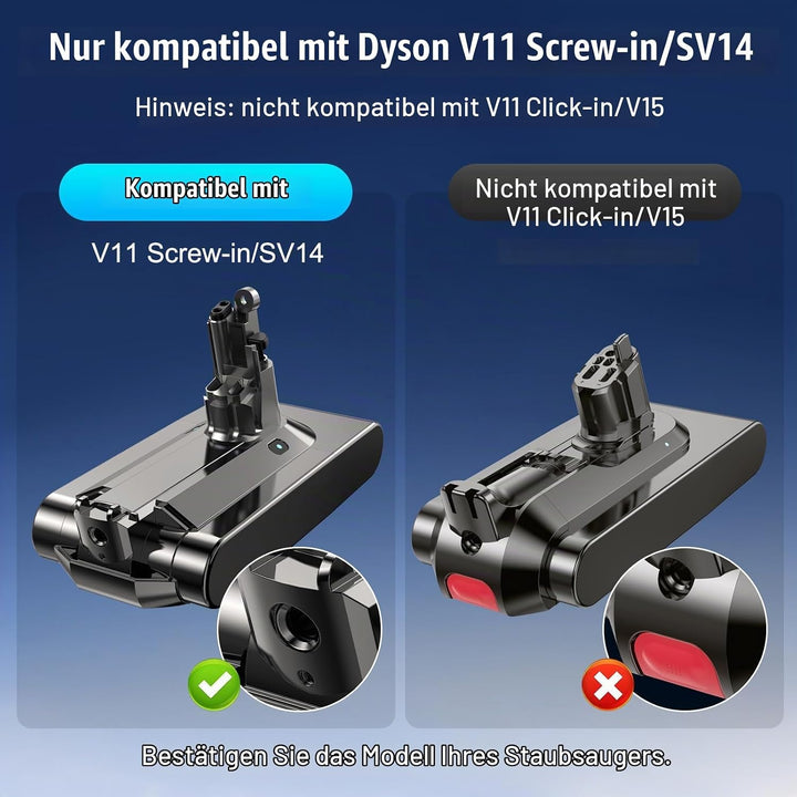 V11 Akku für Dyson V11, Akku Kompatibel mit V 11(Einschraubmodelle) Animal Absolute Motorhead Fluffy