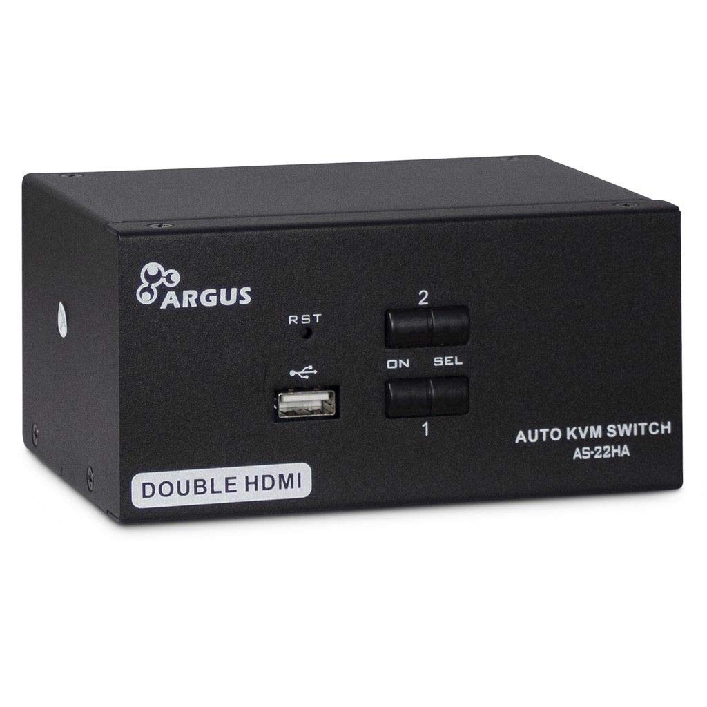 Inter-Tech KVM KVM-AS-22HA HDMI line in 4X HDMI 4X 3,5mm 3pol. Klinke 1 Power line Out 2X USB 2X 3,5