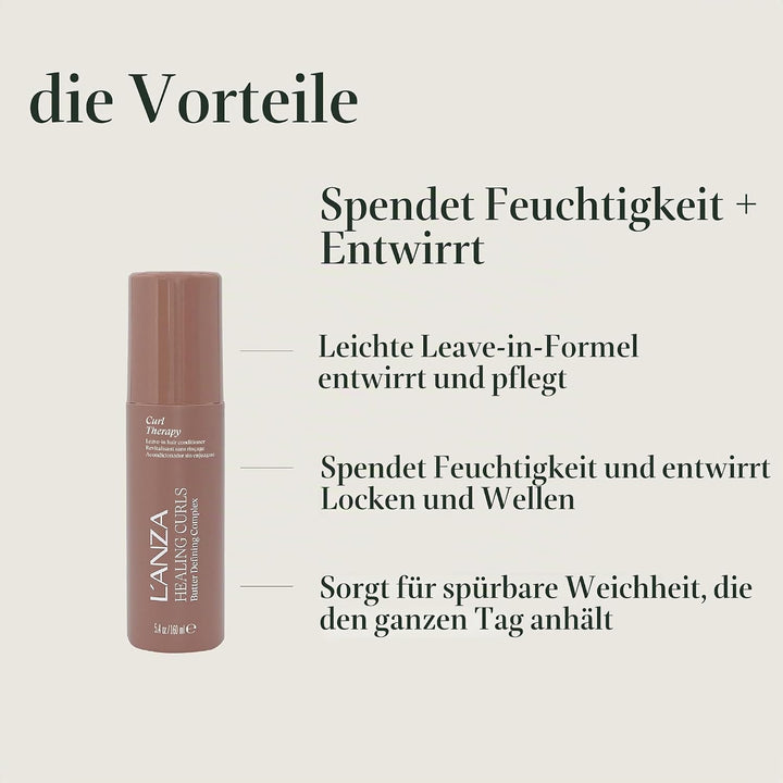 L'ANZA Feuchtigkeitsspendende Lockenkur - Leave-in Creme für mehr Feuchtigkeit, bändigt krauses Haar