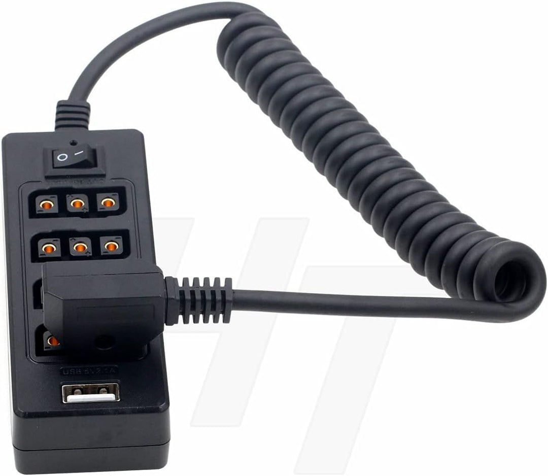 HangTon D-TAP Power Splitter 1 bis 4 P-Tap und USB-Adapter-Konverter, 1/4 '' Schraubbefestigung für