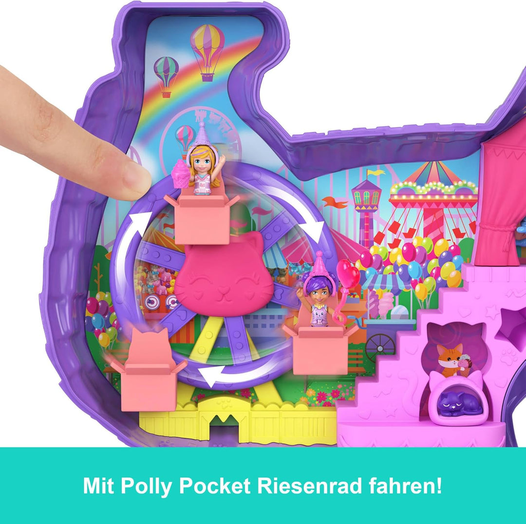 Polly Pocket Mikropuppen & Spielset mit 23 Überraschungs-Zubehörteilen, inklusive Tieren, Geburtstag