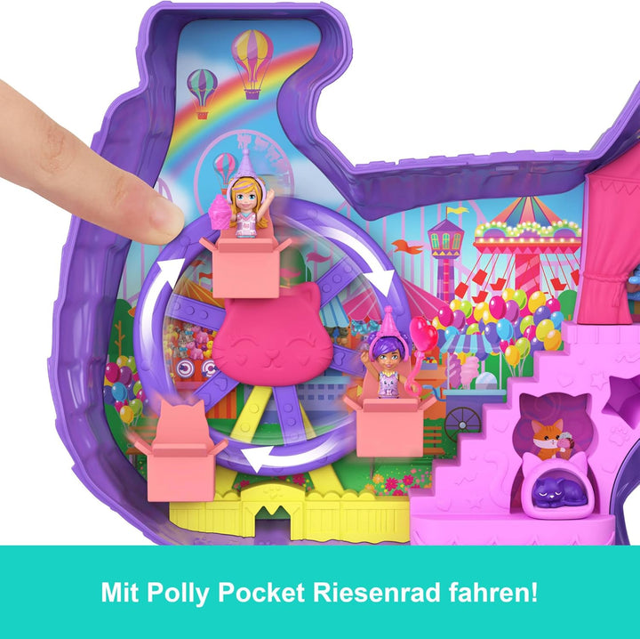 Polly Pocket Mikropuppen & Spielset mit 23 Überraschungs-Zubehörteilen, inklusive Tieren, Geburtstag