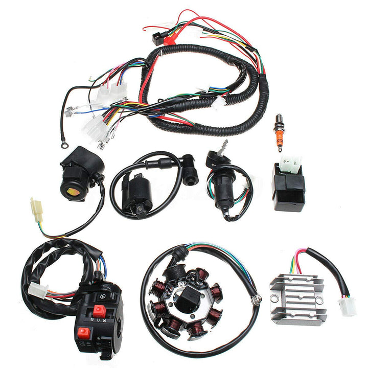 TOTMOX Elektrischer Kabelbaum CDI Stator Komplettsatz für ATV QUAD 150/200/250CC