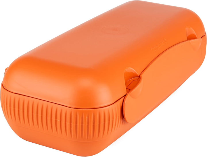 Tupperware Kolumbus Brotdose orange lunchbox brotbox (inkl. 1x Schlüsselanhänger Zufällig)