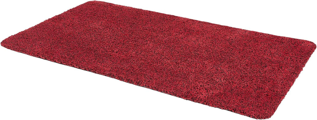 Rutschfeste Schmutzfangmatte innen waschbar - Rot 75 x 130 cm (Rechteckig) | Saugfähige Sauberlaufma
