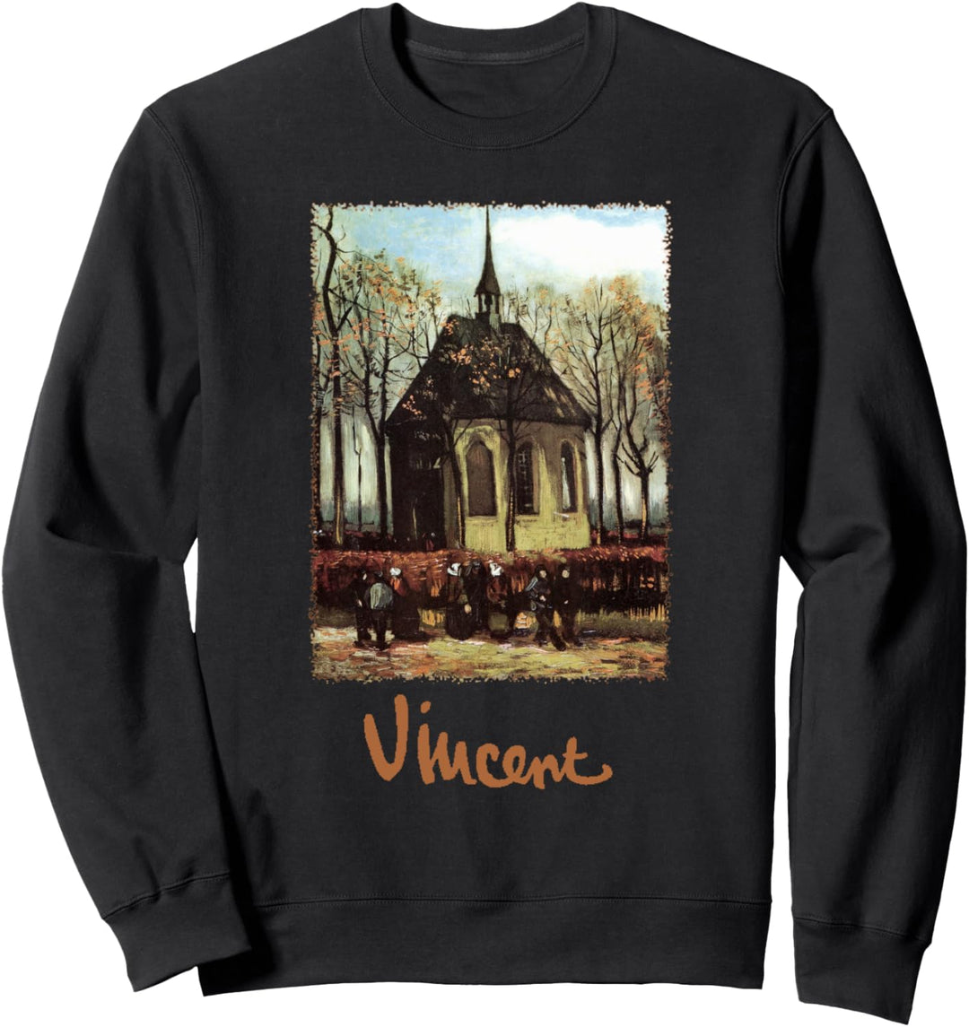 Kirche in Nuenen von Vincent van Gogh, Post Impressionismus Art Sweatshirt