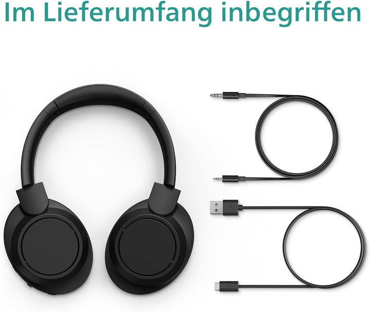 PHILIPS TAH6509BK/00 Noise Cancelling Over-Ear Wireless Bluetooth Kopfhörer - Hervorragende Gespräch