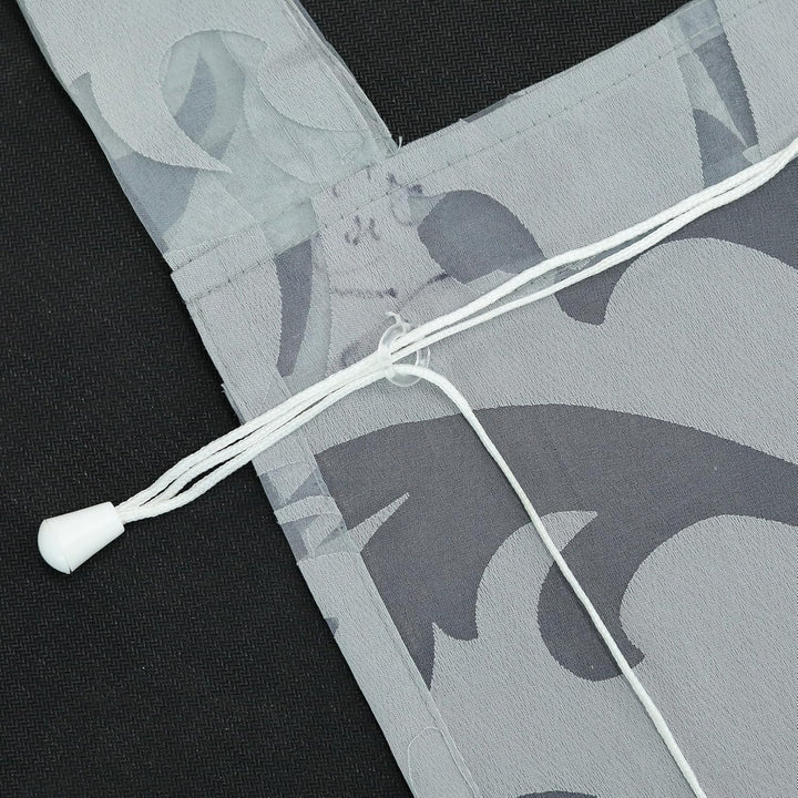 Joyswahl Raffrollo Ausbrenner Raffgardinen mit Schlaufen »Jessica« Gardinen BxH 80x140cm Grau 1er Pa