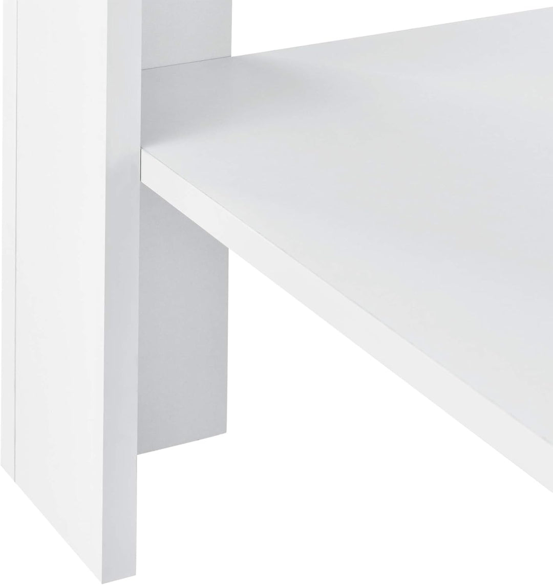 [en.casa] Couchtisch 60x60x40cm mit Ablage Tisch Beistelltisch Wohnzimmertisch Sofatisch Weiss