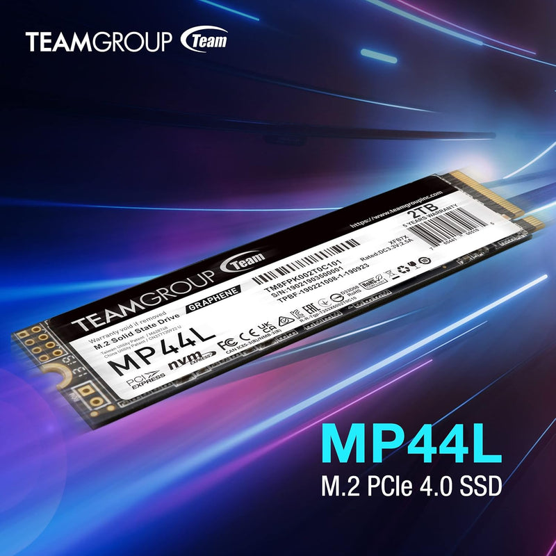 TEAMGROUP MP44L 1TB SLC Cache NVMe 1.4 PCIe Gen 4x4 M.2 2280 Laptop & Desktop SSD (R/W Geschwindigke