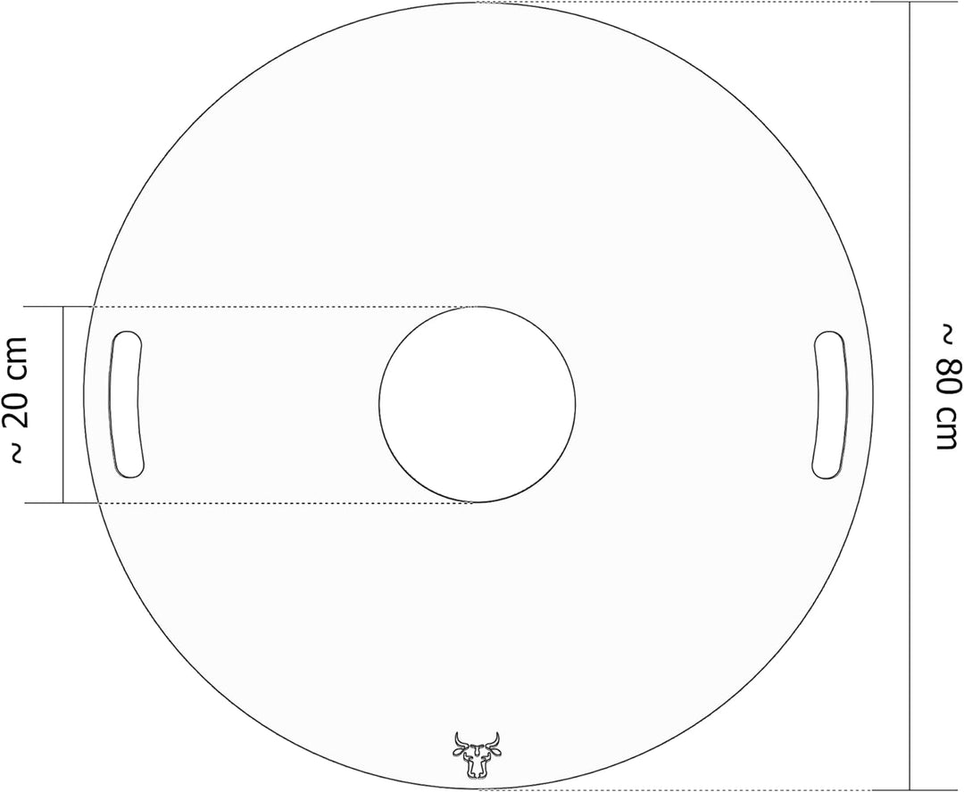 tuning-art GR10 Grillring | Grillplatte | Feuerplatte | Plancha | BBQ-Platte - für Weber, Grösse:ø 8
