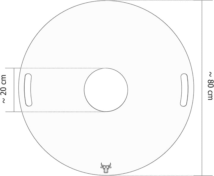 tuning-art GR10 Grillring | Grillplatte | Feuerplatte | Plancha | BBQ-Platte - für Weber, Grösse:ø 8