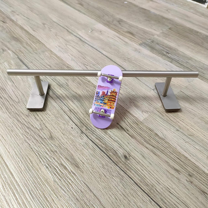 LEEFAI Pro Fingerboard Rail Obstacles Solid Stainless Steel for Fingerboard Park/Ramps/Obscacle-Size