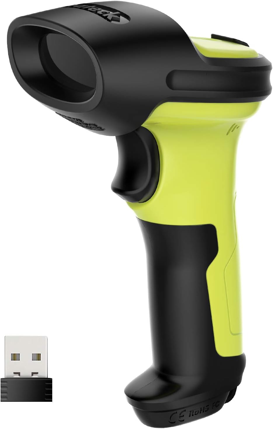 Inateck Barcode Scanner Wireless 2.4 GHz, 35 m Reichweite, automatisches schnelles und präzises Scan