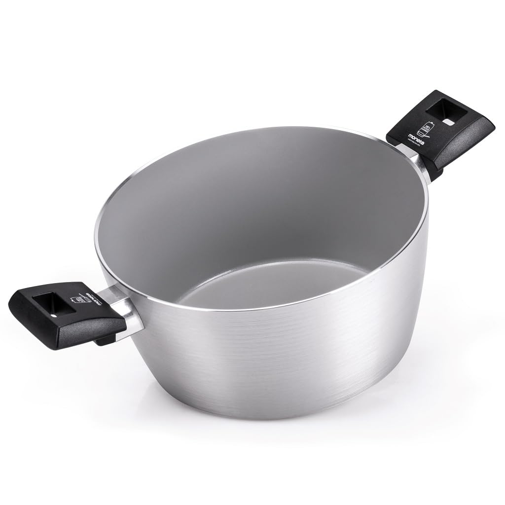 Moneta Innova Kochtopf 2 m, 24 cm, natürliche Beschichtung FineGres (NO PFAS), auch für Induktion, 1