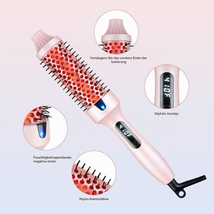Thermobürste mit Infrarot-Technologie, Thermal Brush 2-in-1 Styler &amp; Föhn, 30-Sekunden Schnellaufhei