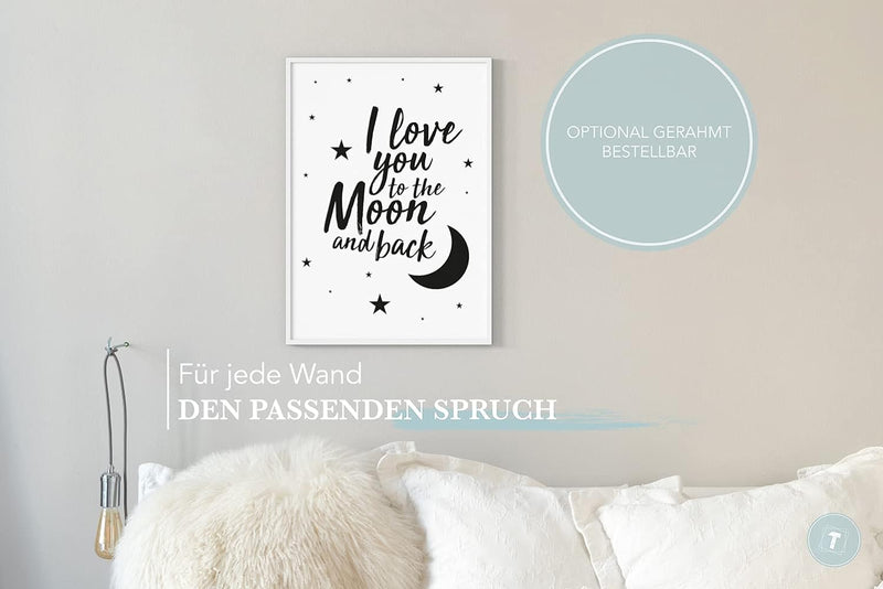 Papierschmiede® Bilder Home XXL Kunstdruck A1 (59,4x84,1 cm) Spruch Poster Zuhause Schrift Bild Wand