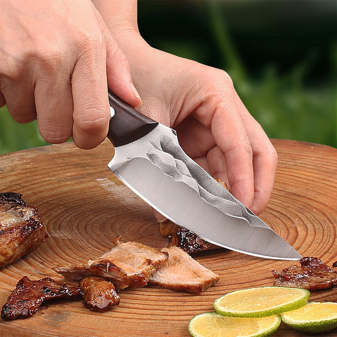 Kleines Kochmesser Japanisch Tisch Fleischmesser Handgefertigt Geschmiedetes Outdoor Camping Grills