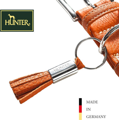 HUNTER CANNES Hundehalsband, Leder, Nappaleder, weich, edel, elegant, 45 (S), orange 45 (S) orange,