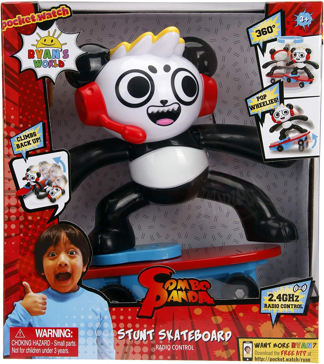 Jada Toys Ryans World 253194001 RC Skateboard Stunt Panda, Mehrfarbig
