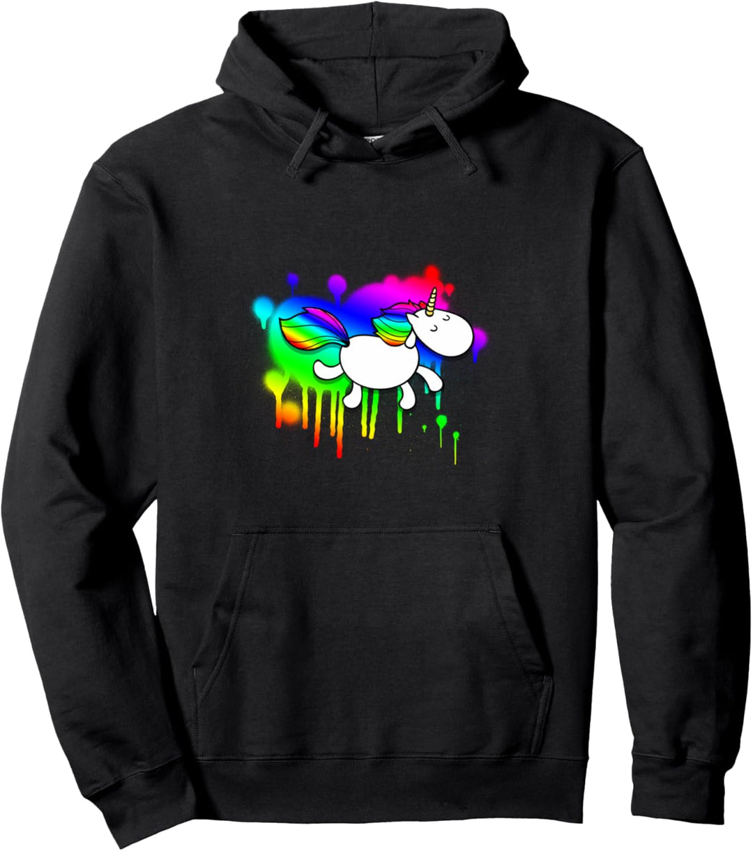 Magisches glückliches Einhorn Buntes Geschenk Pullover Hoodie