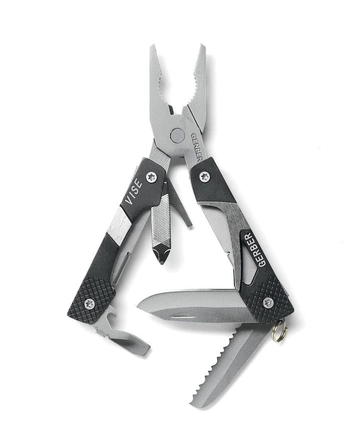 Gerber Multifunktionswerkzeug mit Zange, 10 Funktionen, Vise Pocket Tool, Aluminium/Edelstahl, Schwa