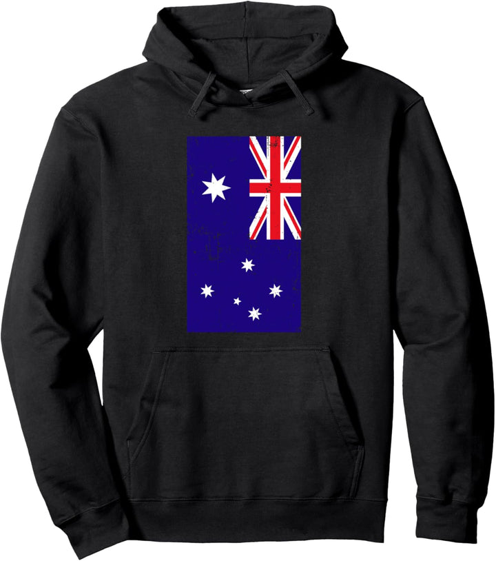 Commonwealth of Australia Oceania Canberra Distressed Flag Pullover Hoodie