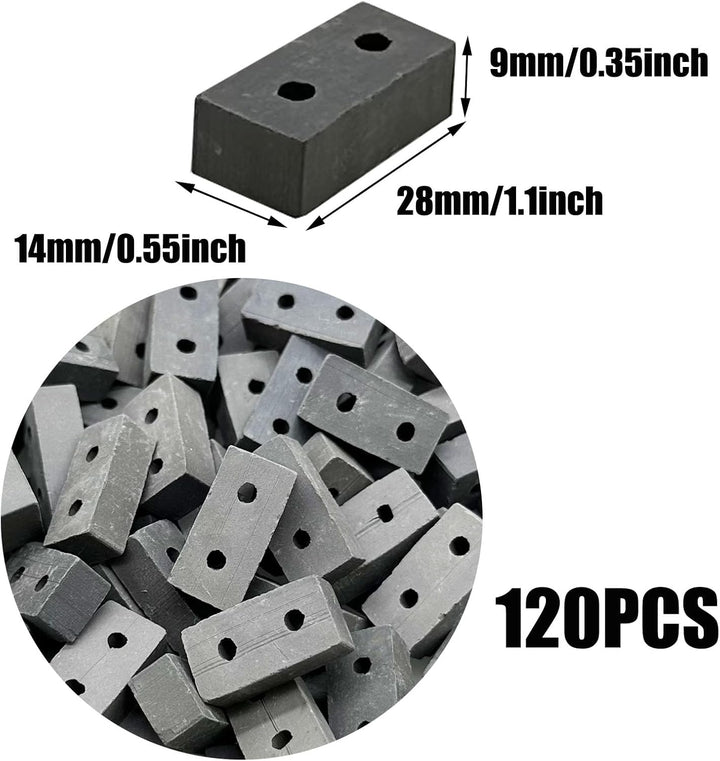Cayway 120 Stück Mini Simulation Ziegel, 1:12 Mini Scale Ziegel Miniatur Ziegelsteine Backsteine Zie