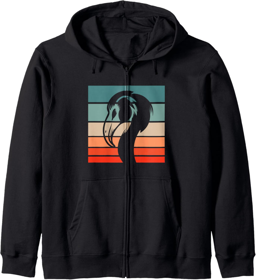 Flamingo Retro Style Vintage Kapuzenjacke