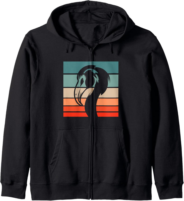 Flamingo Retro Style Vintage Kapuzenjacke