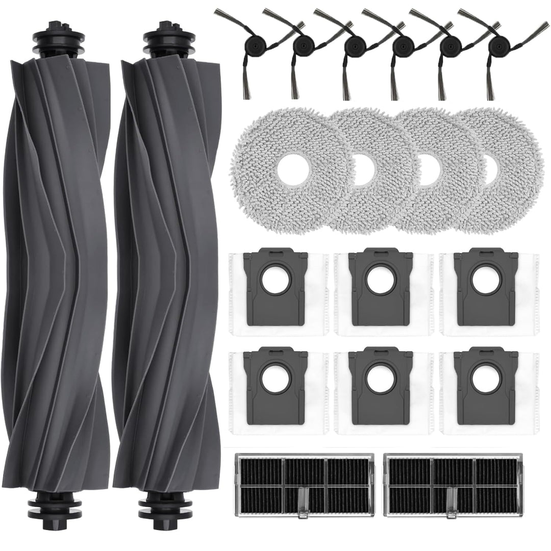 Zubehörset für dreame X40 Ultra Complete / L40 Ultra, Saprdii 6 Staubbeutel, 4 Wischtücher, 2 Rollbü