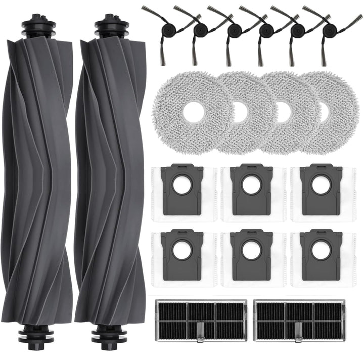 Zubehörset für dreame X40 Ultra Complete / L40 Ultra, Saprdii 6 Staubbeutel, 4 Wischtücher, 2 Rollbü