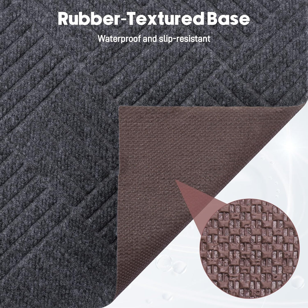 Fussmatte für Innen & Aussen, 40 x 120cm rutschfeste Türmatte Staubdicht, Waschbar Schmutzfangmatte