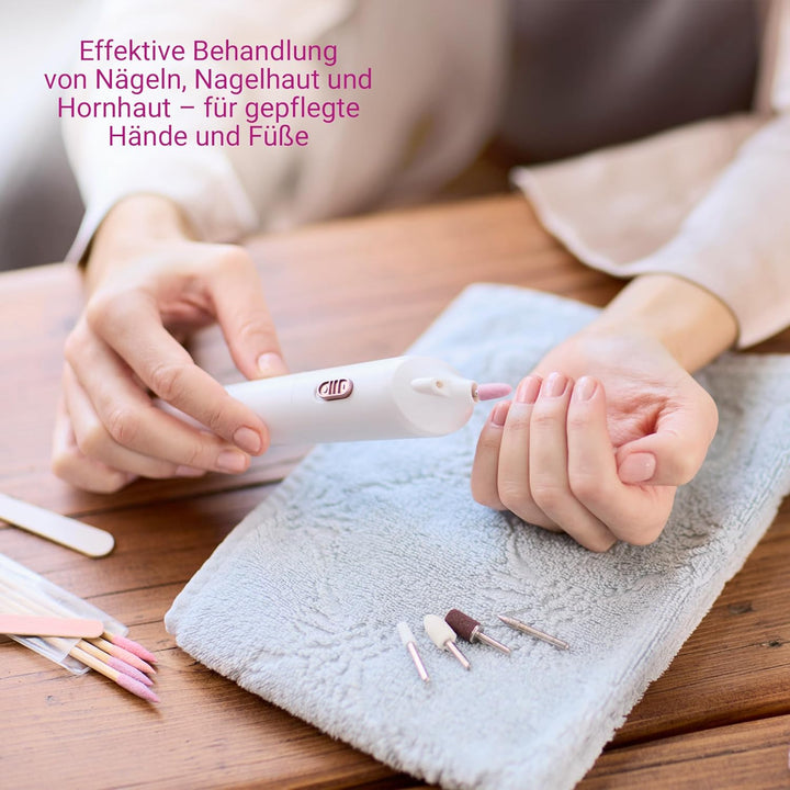 medisana MP 900 Maniküre & Pediküre Set elektrisch, Nagelfeile, Nagelfräser und Hornhautentferner, N