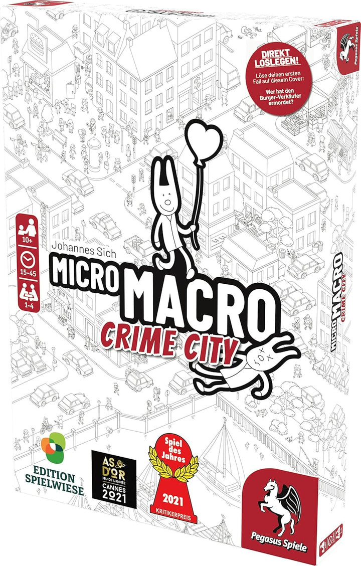 Edition Spielwiese Pegasus/Spielwiese 59060G MicroMacro: Crime City Spiel des Jahres 2021*, Crime Ci