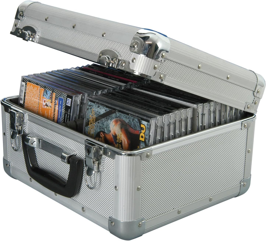CD-Aufbewahrung, Aluminium 40 CD Silber, 40 CD