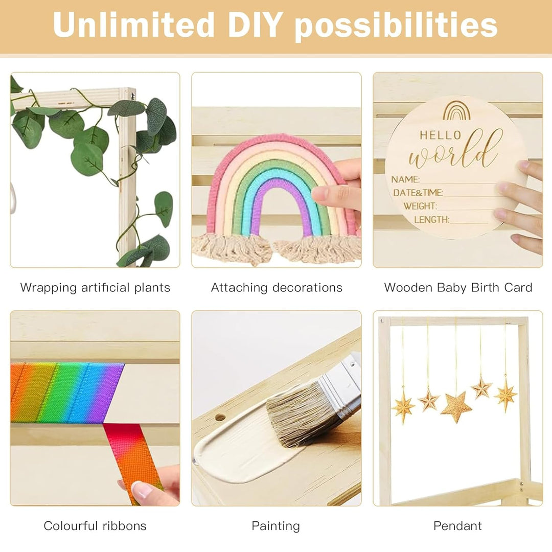 Holz Baby Geschenk Korb für Babyparty, Personalisierte Baby Dusche Kiste Schrank, Geschenkkiste Aufb