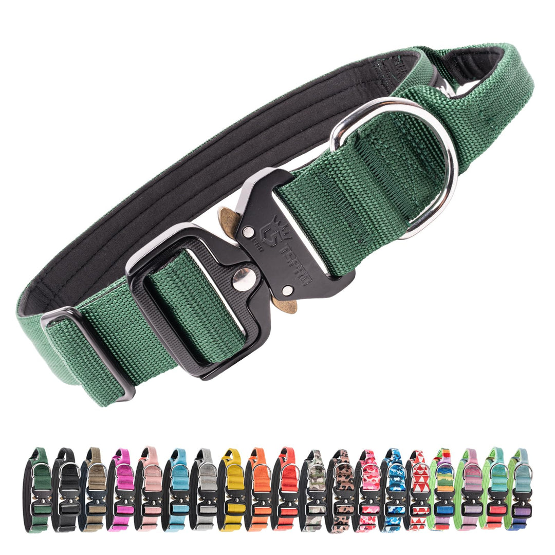 TSPRO Premium Hundehalsband mit Griff Dickes Verstellbares Hundehalsband Schwere Ausführung Schnellv