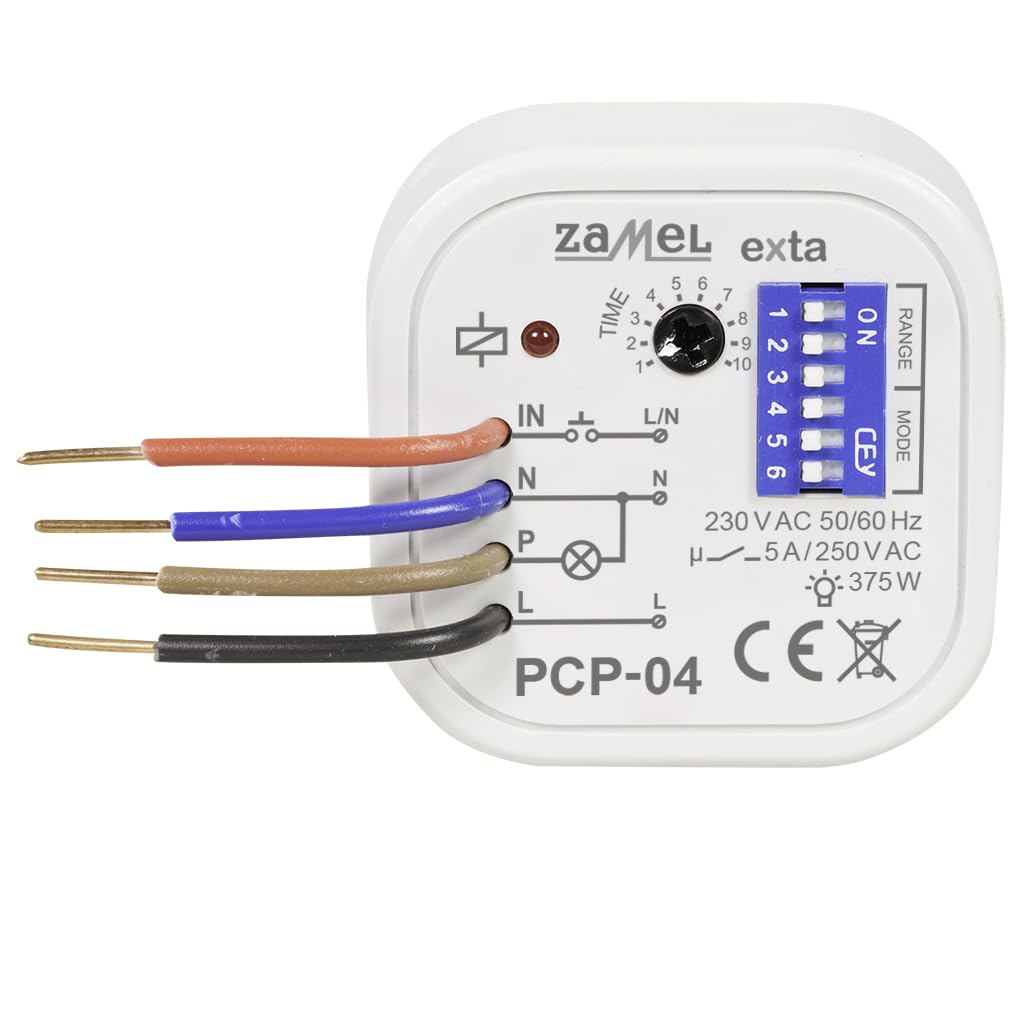 Zamel PCP-04 Zeitrelais Multifunktionsrelais für Unterputz Dosen Zeitschalter 8 Verschiedene Funktio