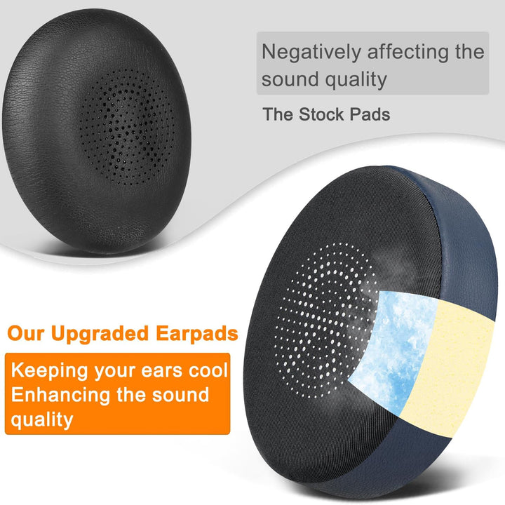 SOULWIT Kühlgel Ersatzpolster Ersatz Ohrpolster für Jabra Evolve2 65 (Evolve 2 65MS 65UC MS UC)/Evol