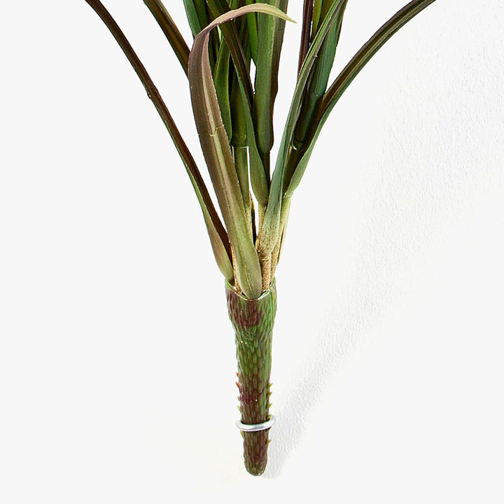 artplants.de Kunst Schilfgras HANNI auf Steckstab, grün-rot, 80cm - Kunstgras - künstlicher Grasbusc