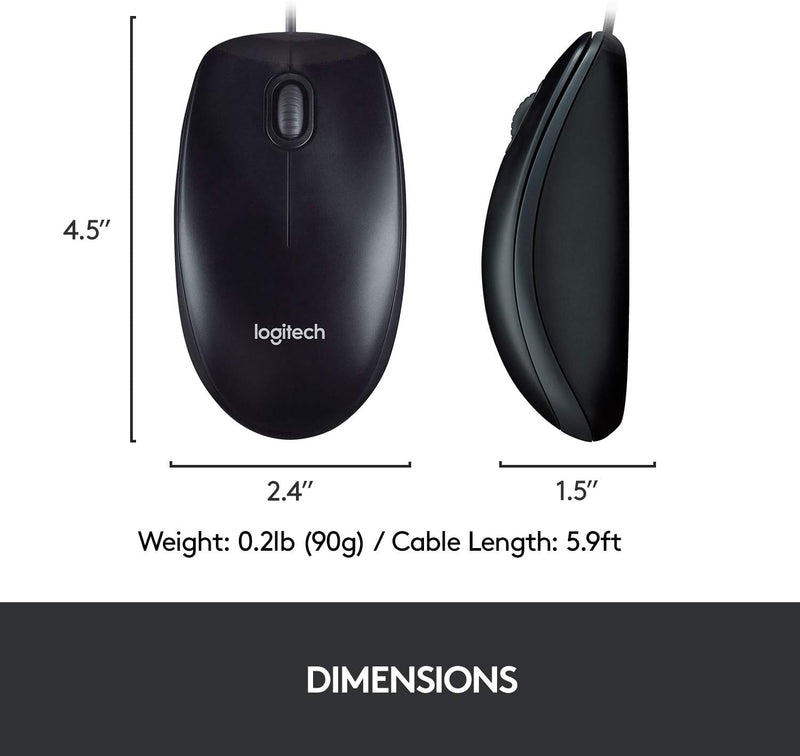 Logitech MK120 Kabelgebundenes Set mit Tastatur und Maus für Windows, Skandinavisches QWERTY-Layout