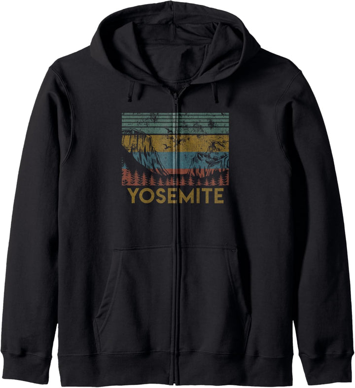 Vintage retro sunset camping Yosemite souvenir Kapuzenjacke