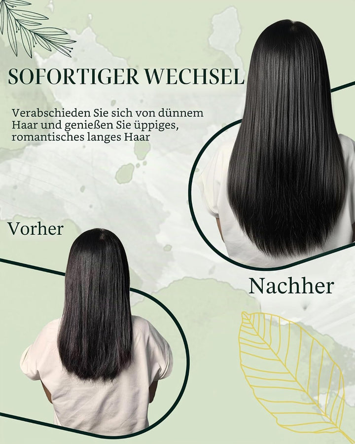 RUNATURE Clip in Extensions Echthaar Blond Remy Echthaar Extensions Clip in Weisse Blondine Haarverl